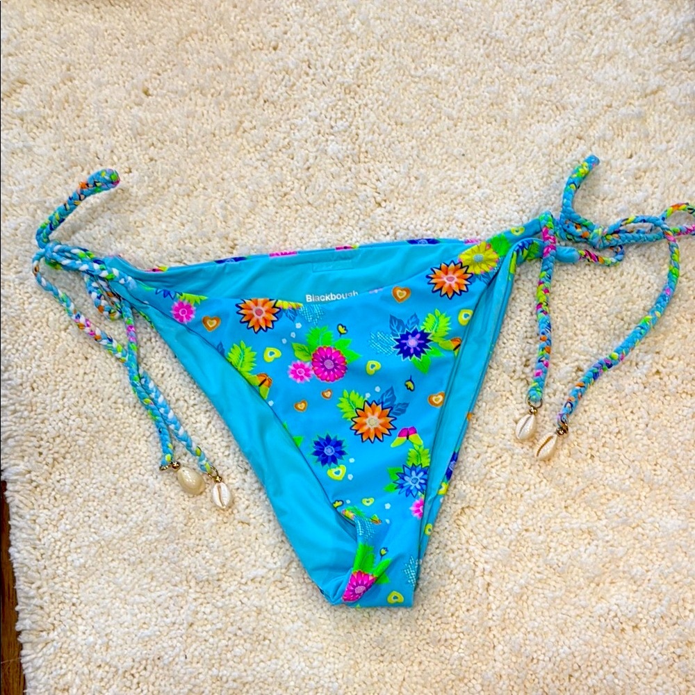 New! Blackbough Sky Blue Floral Bikini Bottom